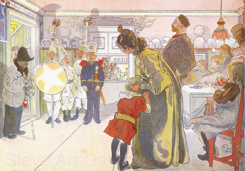 Carl Larsson Star Boys Call at Larssons